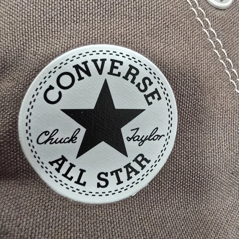 Converse All Stars Canvas Chunks Trainer  Gray High-Top Sneakers Womens Size 9.5 - Picture 3 of 16